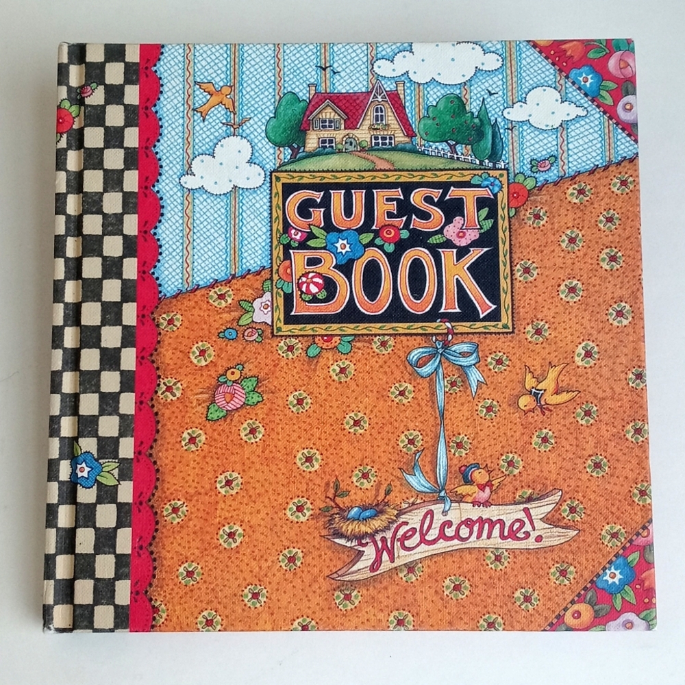 Mary Engelbreit Guest Book Colorful Welcome Cover / Journal Notebook